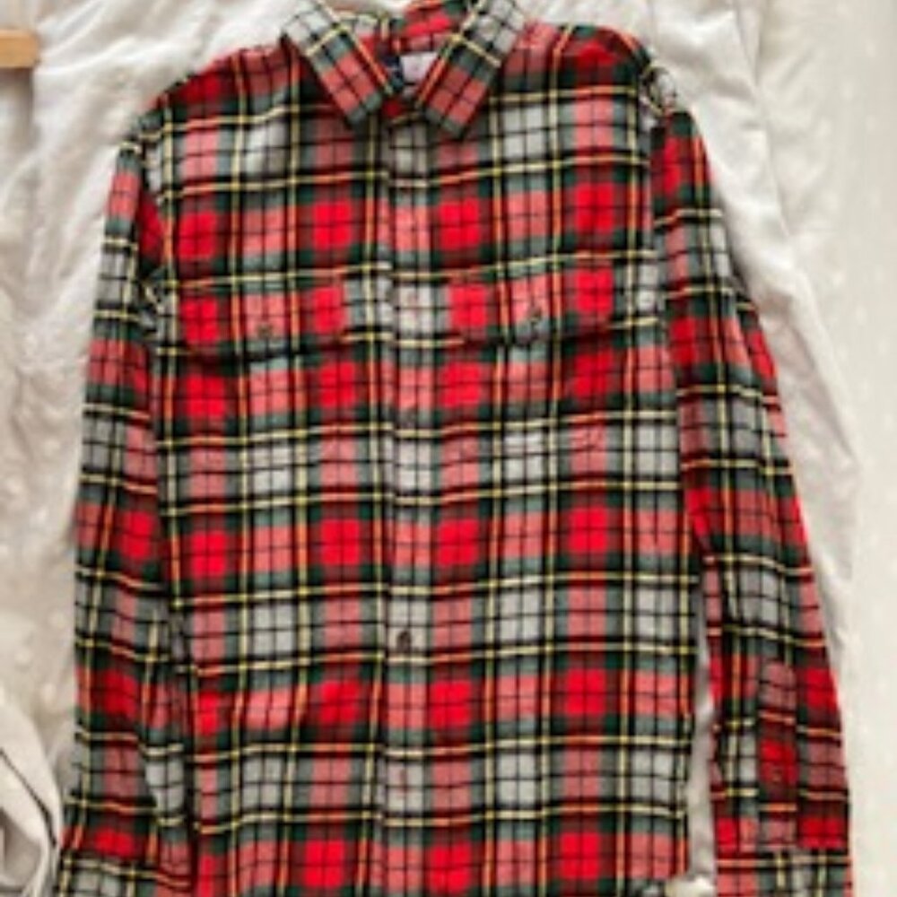 Classic red flannel men's shirt